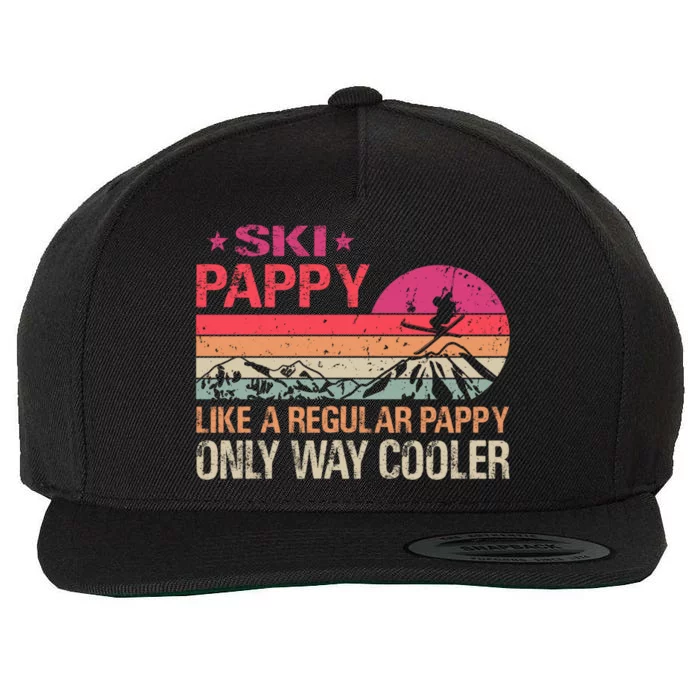 Ski Pappy Like A Pappy Dad Only Way Cooler Ski Skier Cool Gift Wool Snapback Cap