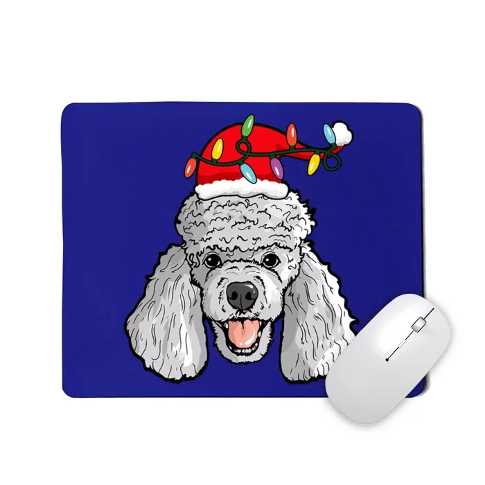 Santa Poodle Light Christmas Gift Mousepad