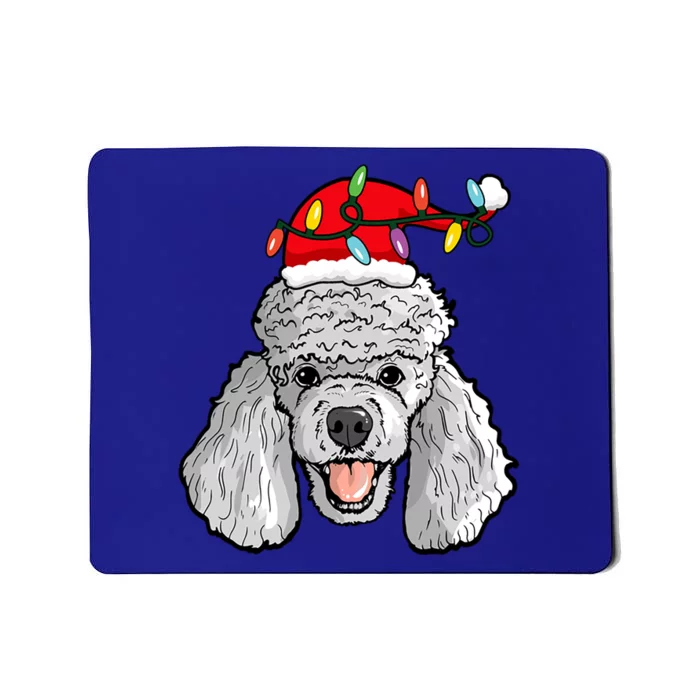 Santa Poodle Light Christmas Gift Mousepad