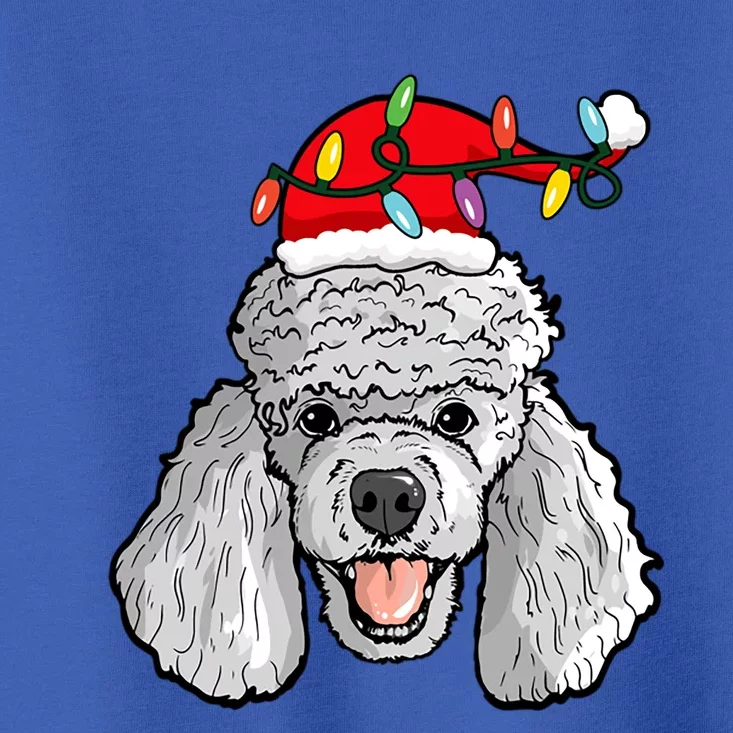 Santa Poodle Light Christmas Gift Toddler T-Shirt