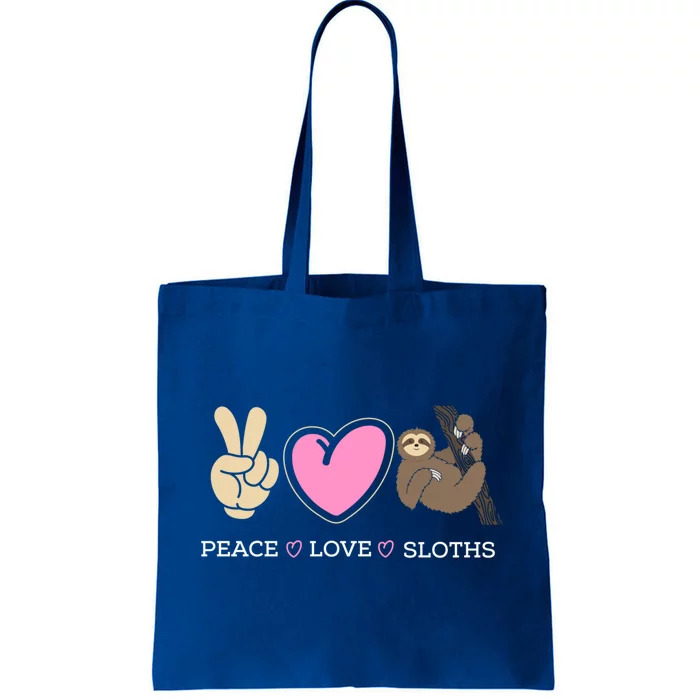 Sloth Peace Love Sloth Lover Gift Great Gift Tote Bag