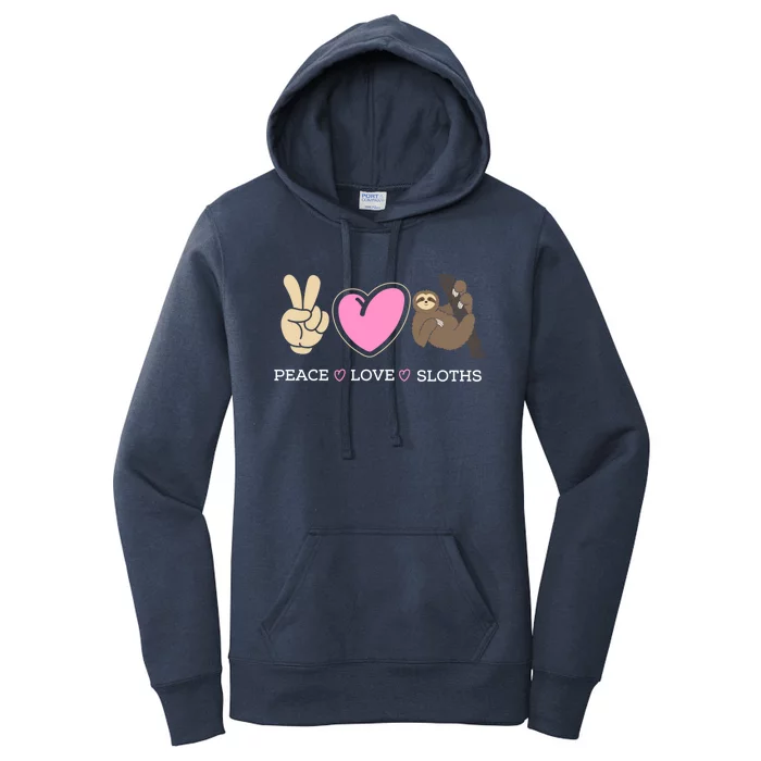 Sloth Peace Love Sloth Lover Gift Great Gift Women's Pullover Hoodie