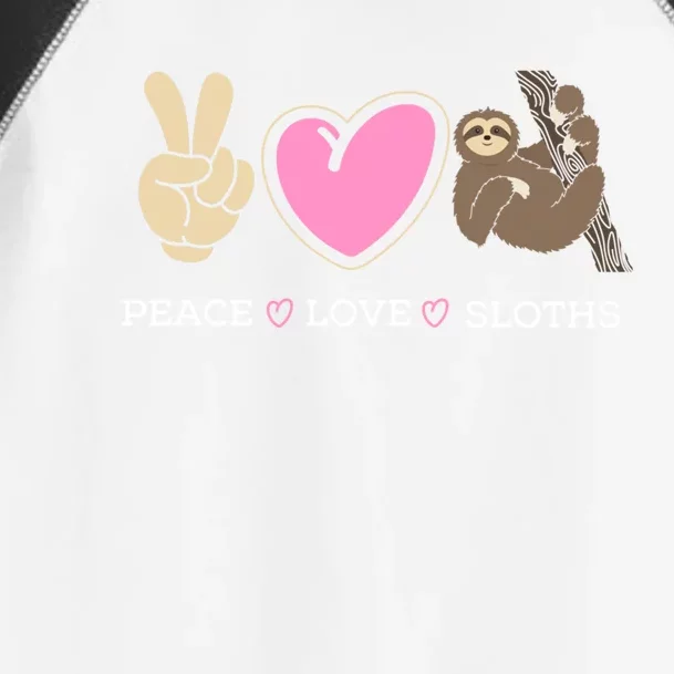 Sloth Peace Love Sloth Lover Gift Great Gift Toddler Fine Jersey T-Shirt