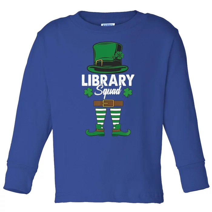 St Patrick's Library Squad Leprechaun Book Lovers Librarian Gift Toddler Long Sleeve Shirt