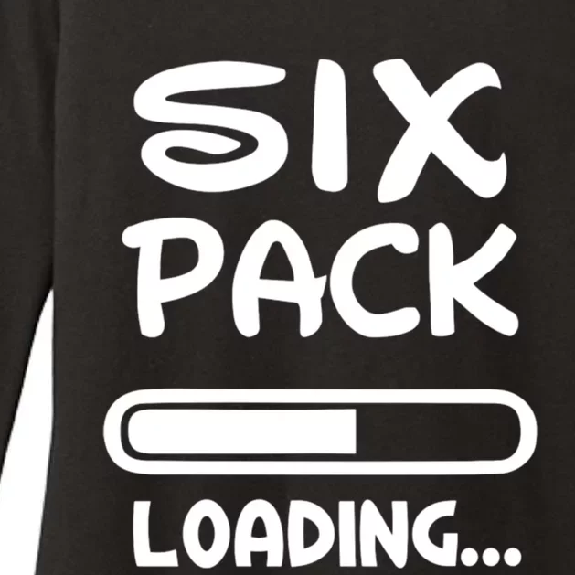 Six Pack Loading Bar Gift Womens CVC Long Sleeve Shirt