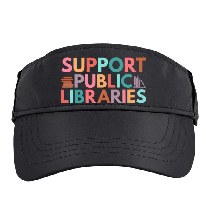 Support Public Libraries Bookworm Book Lover Adult Drive Performance Visor