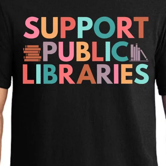 Support Public Libraries Bookworm Book Lover Pajama Set