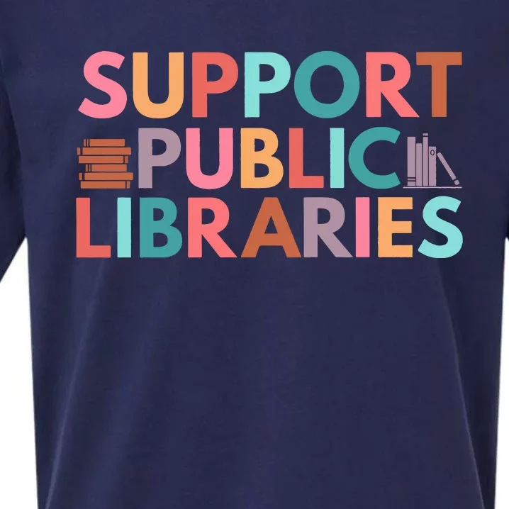 Support Public Libraries Bookworm Book Lover Sueded Cloud Jersey T-Shirt