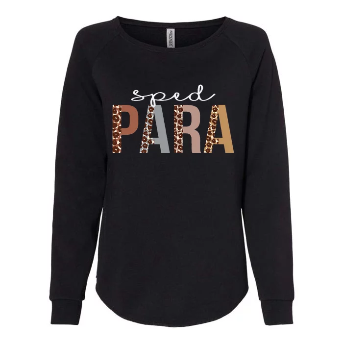 Sped Para Leopard Appreciation Funny For Women For Work Womens California Wash Sweatshirt