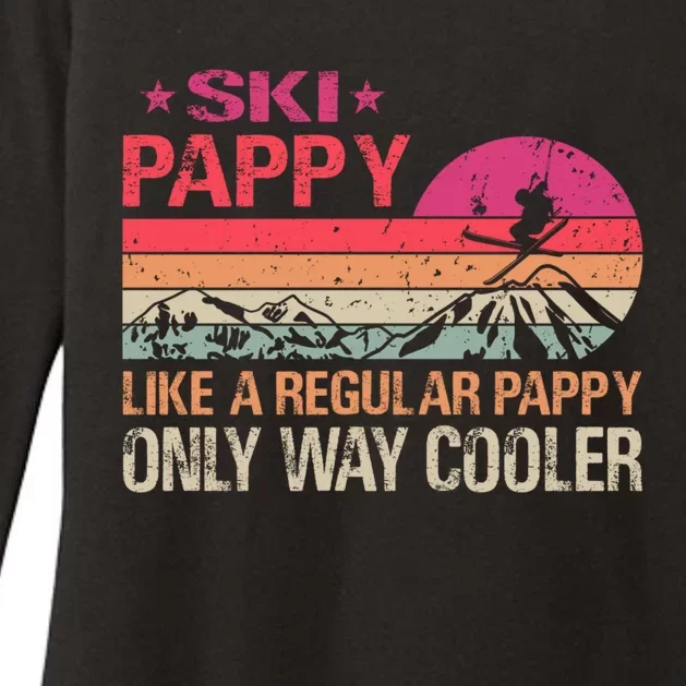 Ski Pappy Like A Pappy Dad Only Way Cooler Ski Skier Gift Womens CVC Long Sleeve Shirt