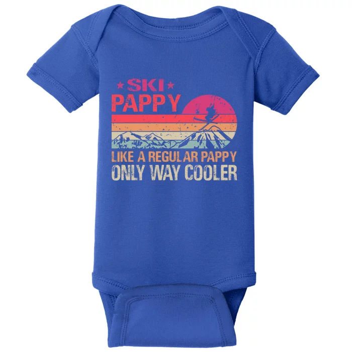 Ski Pappy Like A Pappy Dad Only Way Cooler Ski Skier Gift Baby Bodysuit