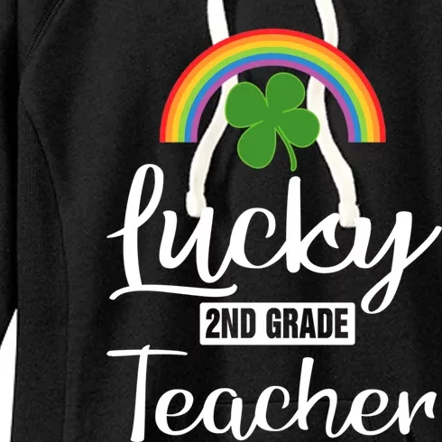 St Patricks Lucky 2nd Grade Teacher Funny Lucky Teacher Gift Women's Fleece Hoodie