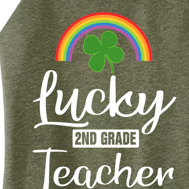 St Patricks Lucky 2nd Grade Teacher Funny Lucky Teacher Gift Women’s Perfect Tri Rocker Tank