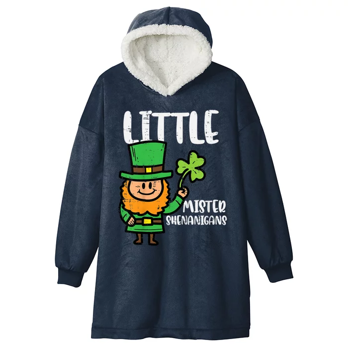 St Patricks Little Mister Shenanigans Leprechaun Hooded Wearable Blanket