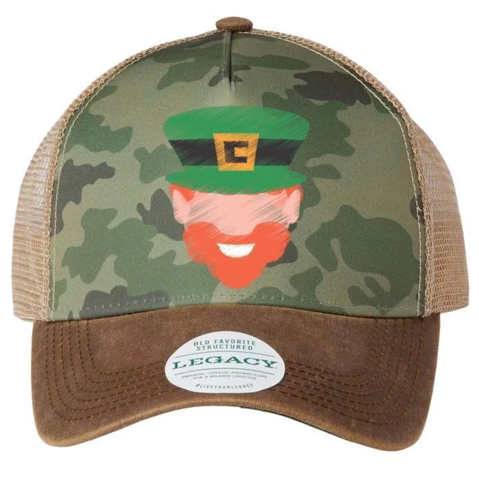 St Patrick Leprechaun Head Legacy Tie Dye Trucker Hat