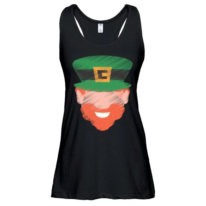 St Patrick Leprechaun Head Ladies Essential Flowy Tank