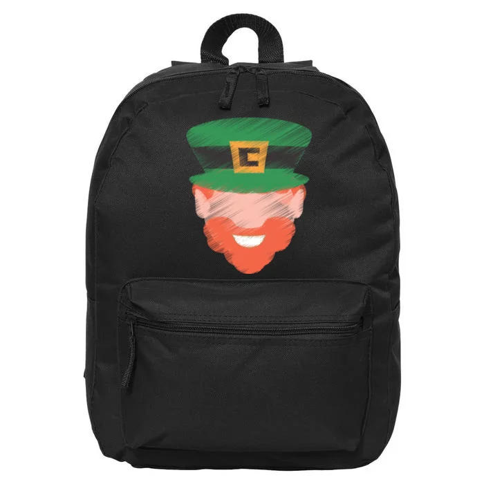 St Patrick Leprechaun Head 16 in Basic Backpack