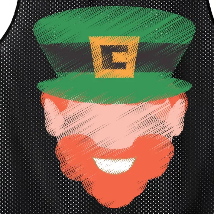 St Patrick Leprechaun Head Mesh Reversible Basketball Jersey Tank