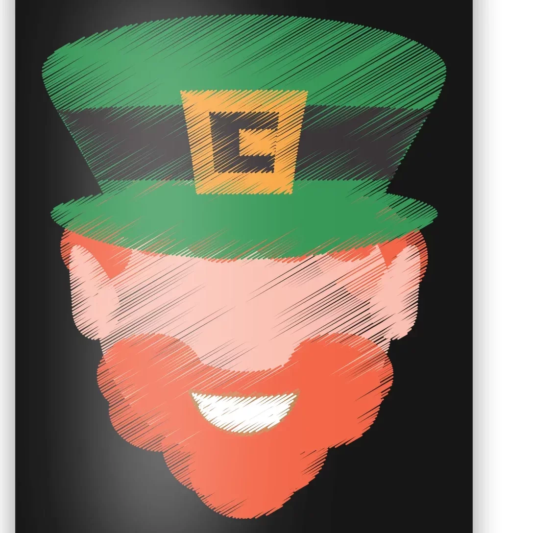 St Patrick Leprechaun Head Poster