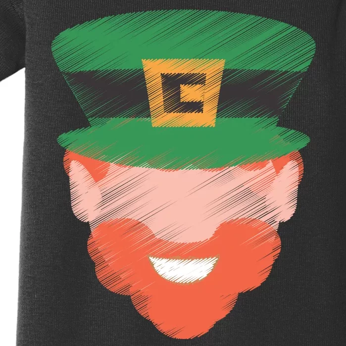 St Patrick Leprechaun Head Baby Bodysuit