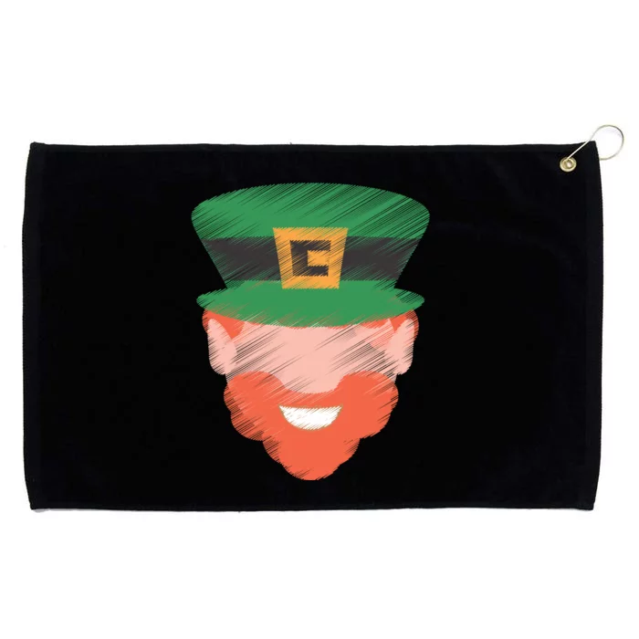 St Patrick Leprechaun Head Grommeted Golf Towel