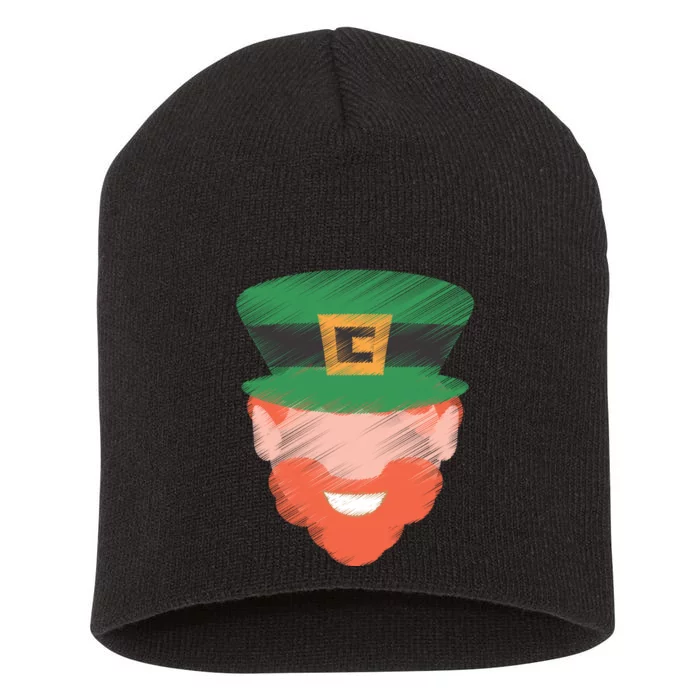 St Patrick Leprechaun Head Short Acrylic Beanie