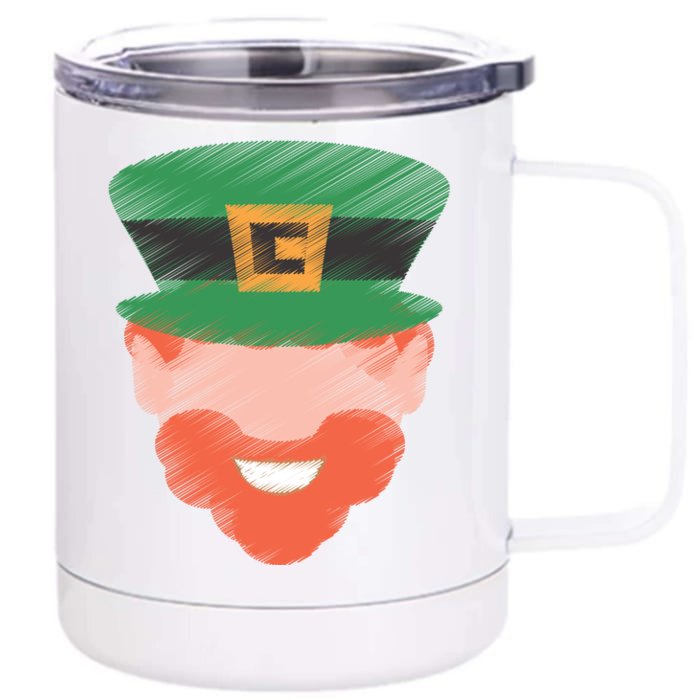 St Patrick Leprechaun Head Front & Back 12oz Stainless Steel Tumbler Cup