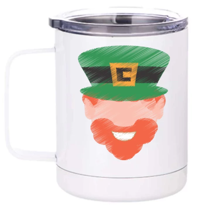 St Patrick Leprechaun Head Front & Back 12oz Stainless Steel Tumbler Cup