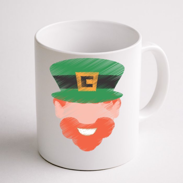 St Patrick Leprechaun Head Front & Back Coffee Mug