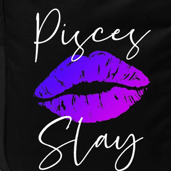 Sexy Purple Lipstick Lips Pisces Slay Birthday Zodiac Impact Tech Backpack