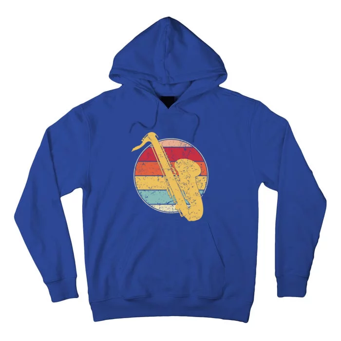 Saxophone Player Lovers Playing Retro Vintage Distressed Cute Gift Tall Hoodie