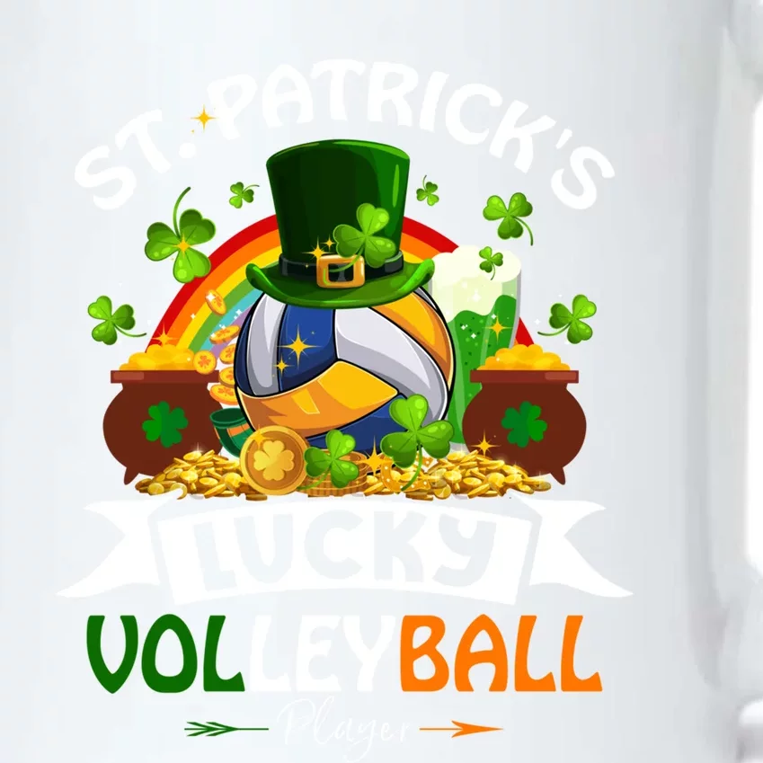 St Patrick's Lucky Volleyball Player Shamrock Glass Of Beer Gift Black Color Changing Mug