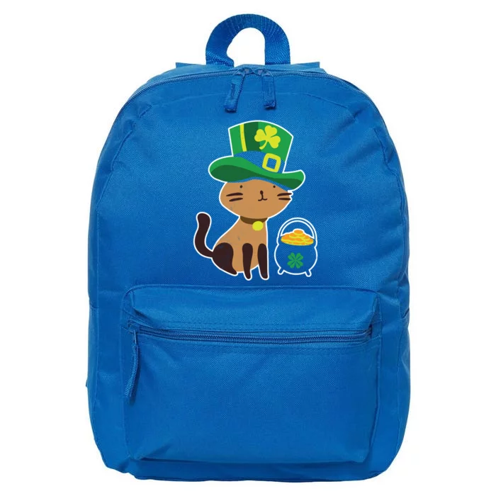 St Patrick Leprechaun Gift St Catgiftricks Day Tee Gift 16 in Basic Backpack