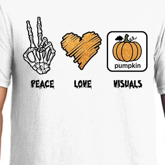 Slp Peace Love Visuals Special Education Teacher Halloween Meaningful Gift Pajama Set