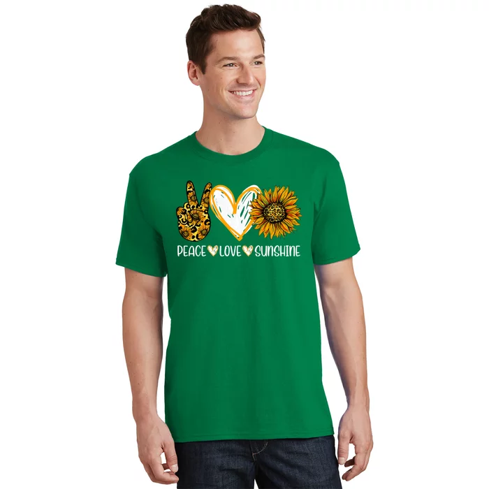 Sunflower Peace Love Sunshine Sunflower Lover For  Wo T-Shirt