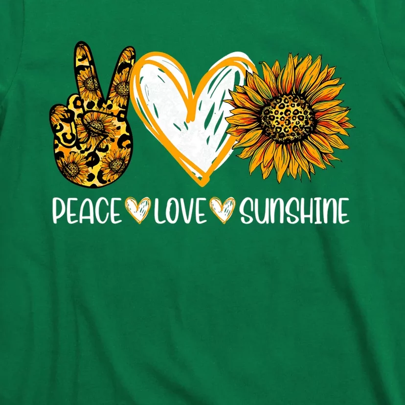 Sunflower Peace Love Sunshine Sunflower Lover For  Wo T-Shirt