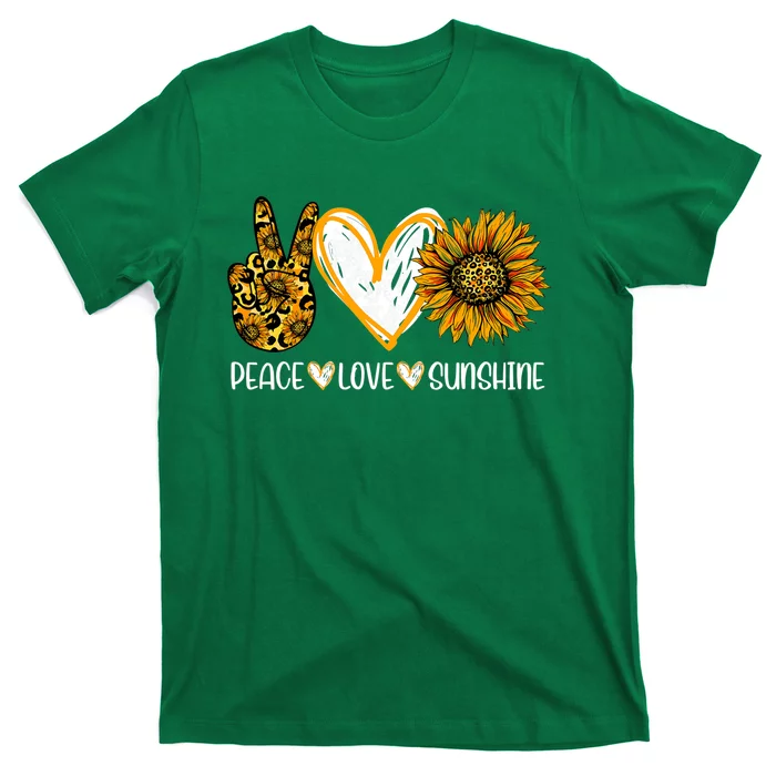 Sunflower Peace Love Sunshine Sunflower Lover For  Wo T-Shirt