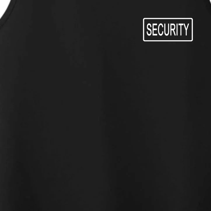 Security Pocket Logo Back And Front Performance Tank