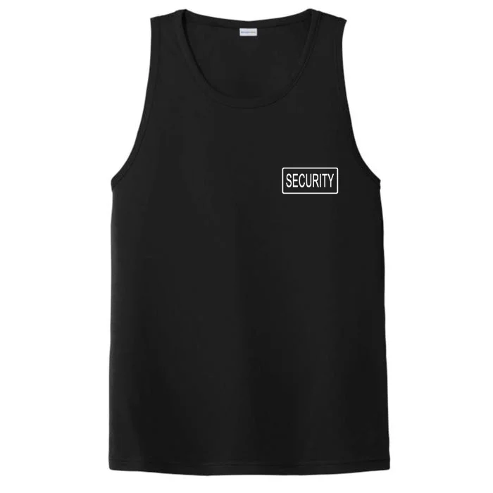 Security Pocket Logo Back And Front Performance Tank