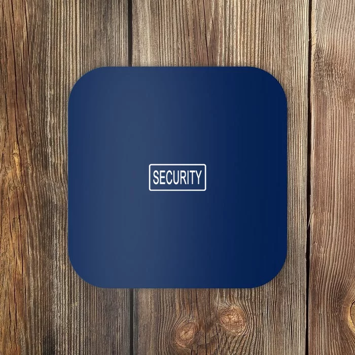 Security Pocket Logo Back And Front Coaster