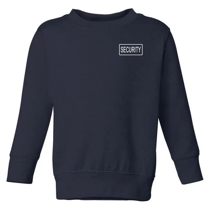 Security Pocket Logo Back And Front Toddler Sweatshirt