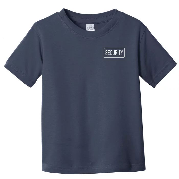 Security Pocket Logo Back And Front Toddler T-Shirt