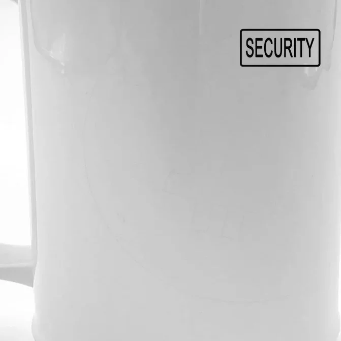 Security Pocket Logo Back And Front Front & Back Beer Stein