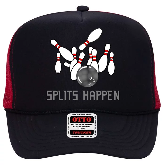 Splits Happen Bowling High Crown Mesh Trucker Hat