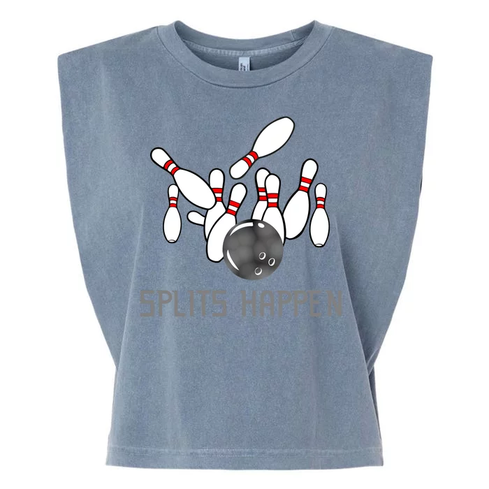 Splits Happen Bowling Garment-Dyed Women's Muscle Tee