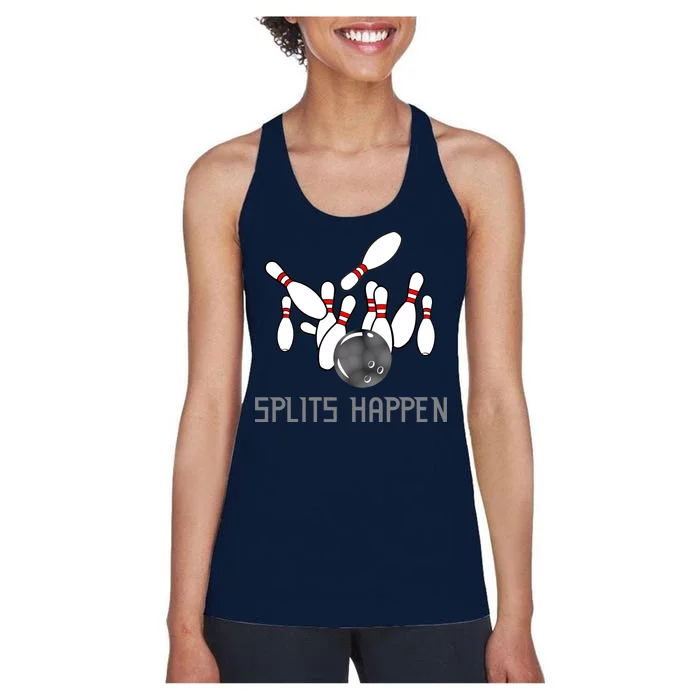 Splits Happen Bowling Women's Racerback Tank