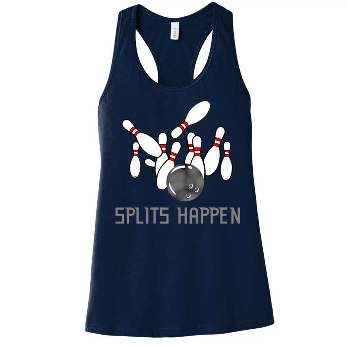 Splits Happen Bowling Women's Racerback Tank