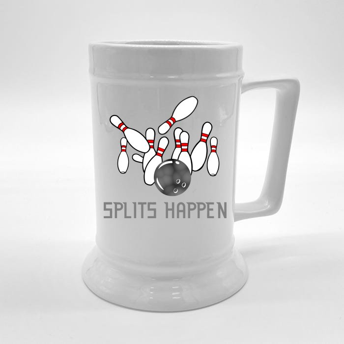 Splits Happen Bowling Front & Back Beer Stein