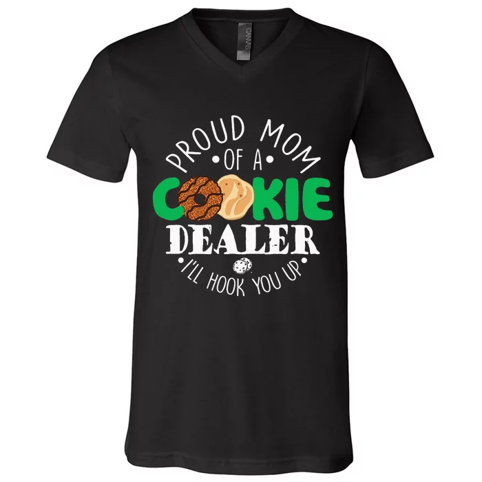 Scout Proud Mom Of A Cookie Dealer  Troop Leader V-Neck T-Shirt