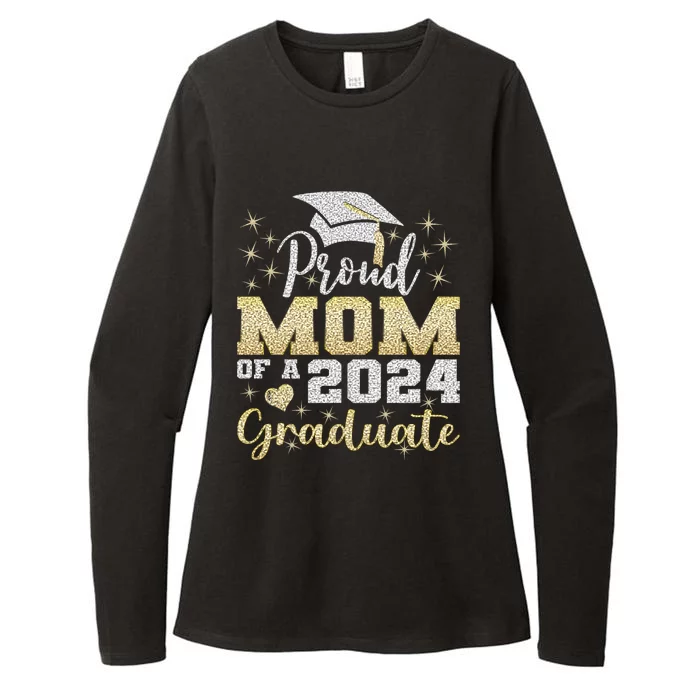 Super Proud Mom Of 2024 Graduate Awesome Family College Womens CVC Long Sleeve Shirt